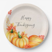 Autumn Pumpkin | THANKSGIVING Papieren Bordje (Voorkant)