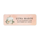 Autumn Pumpkin Theme Return Address Label (Voorkant)