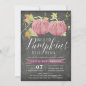Autumn Pumpkin | Twins Baby shower Kaart (Voorkant)