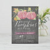 Autumn Pumpkin | Twins Baby shower Kaart (Staand voorkant)