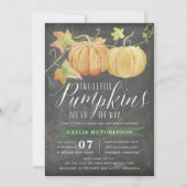 Autumn Pumpkin | Twins Baby shower Kaart (Voorkant)