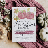Autumn Pumpkin | Twins Baby shower Kaart