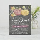 Autumn Pumpkin | Twins Baby shower Kaart (Staand voorkant)