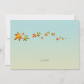 Autumn Pumpkin Uitnodiging (Achterkant)