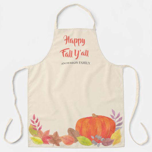 Autumn Pumpkin verliest de naam van de Herfst Schort (Voorkant)