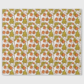 Autumn Pumpkin Vines Hand getekend ontwerp Cadeaupapier (Vlak)