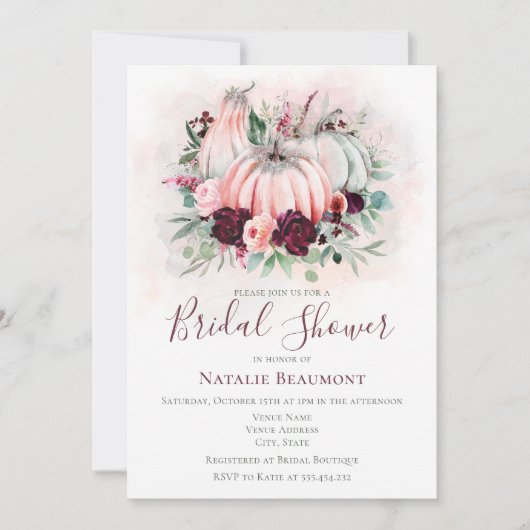 Autumn Pumpkin Vrijgezellenfeest Kaart (Voorkant)