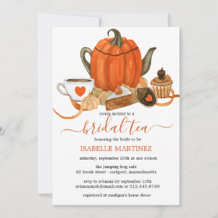 Autumn Pumpkin Vrijgezellenfeest Tea Uitnodiging