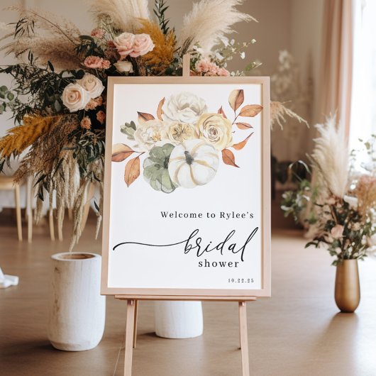 Autumn Pumpkin Vrijgezellenfeest Welkom Poster