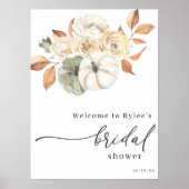 Autumn Pumpkin Vrijgezellenfeest Welkom Poster (Voorkant)