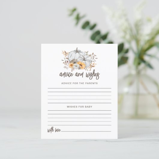 Autumn Pumpkins advies en wenskaart (Staand voorkant)