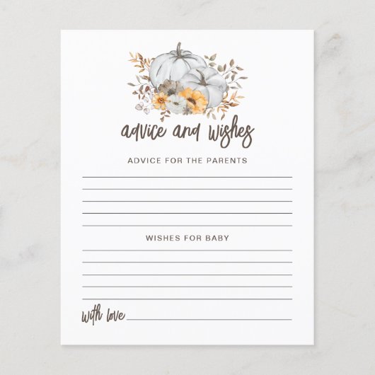 Autumn Pumpkins advies en wenskaart (Voorkant)