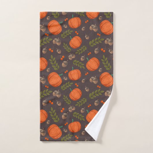 Autumn Pumpkins and Acorns Bad Handdoek (Handdoek)