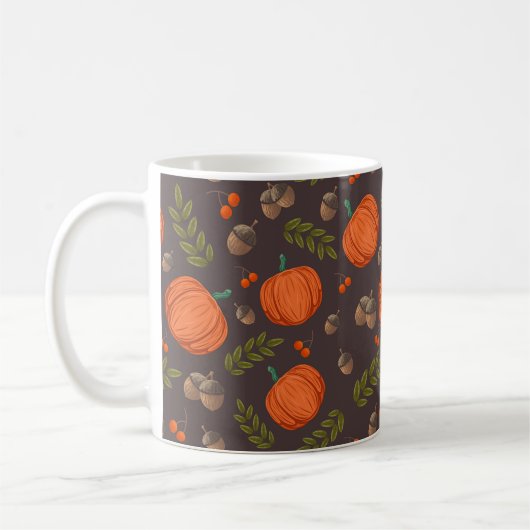 Autumn Pumpkins and Acorns Koffiemok (Links)