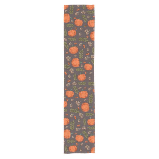 Autumn Pumpkins and Acorns Korte Tafelloper (Voorkant)