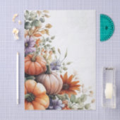 Autumn Pumpkins and Flowers Fall Pattern Decoupage Tissuepapier (Craft)