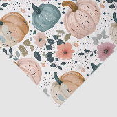 Autumn Pumpkins and Flowers Fall Pattern Decoupage Tissuepapier (Detail)