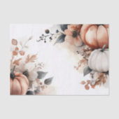 Autumn Pumpkins and Flowers Fall Pattern Decoupage Tissuepapier (Voorkant)