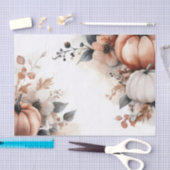 Autumn Pumpkins and Flowers Fall Pattern Decoupage Tissuepapier (Craft)