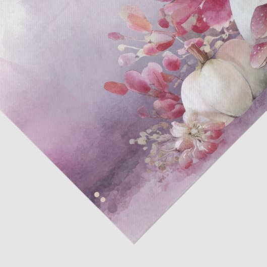 Autumn Pumpkins and Flowers Fall Pattern Decoupage Tissuepapier (Detail)