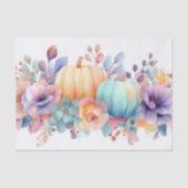 Autumn Pumpkins and Flowers Fall Pattern Decoupage Tissuepapier (Voorkant)