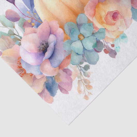 Autumn Pumpkins and Flowers Fall Pattern Decoupage Tissuepapier (Detail)