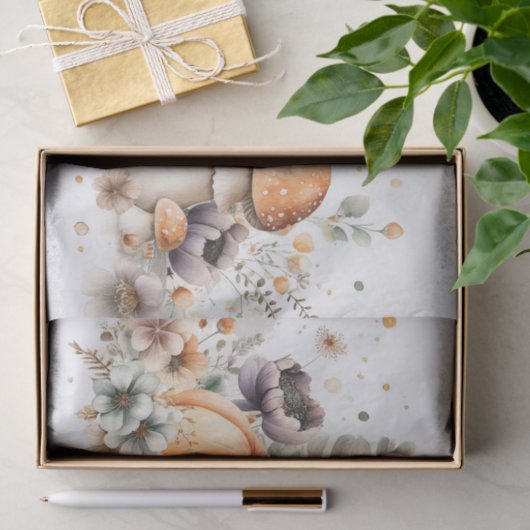 Autumn Pumpkins and Flowers Fall Pattern Decoupage Tissuepapier (Geschenk)