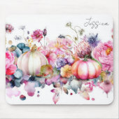 Autumn Pumpkins and Flowers Muismat (Voorkant)