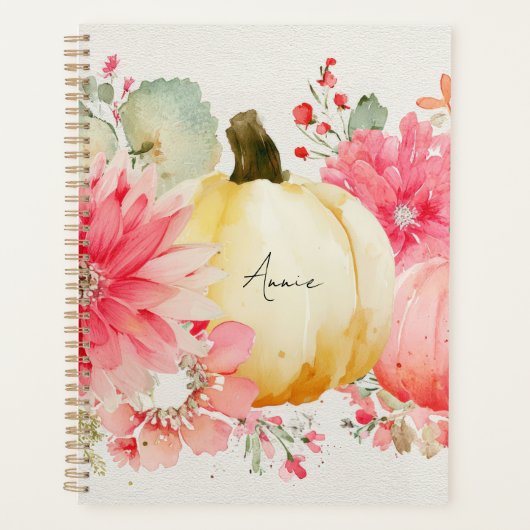 Autumn Pumpkins and Flowers Planner (Voorkant)
