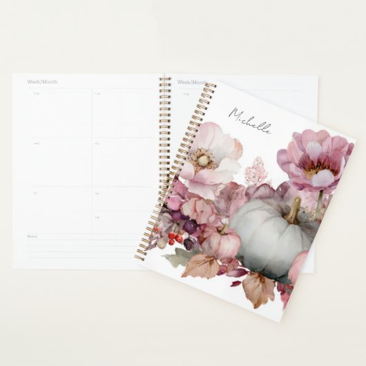 Autumn Pumpkins and Flowers Planner (Display)