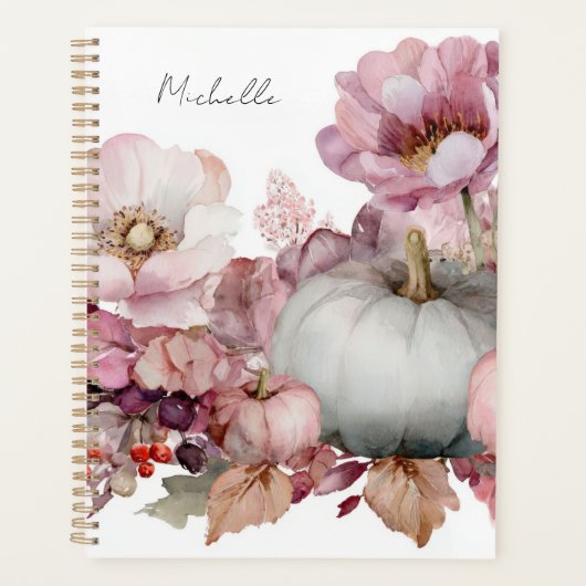 Autumn Pumpkins and Flowers Planner (Voorkant)
