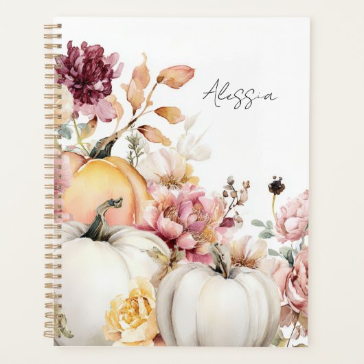 Autumn Pumpkins and Flowers Planner (Voorkant)