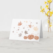 Autumn Pumpkins and Leaves Kaart (Gele Bloem)