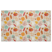Autumn Pumpkins and Leaves Pattern Stof (Fat Quarter)
