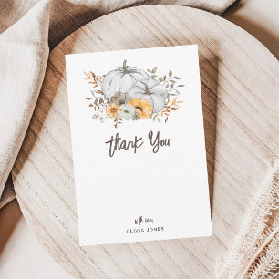 Autumn Pumpkins Baby Dank u Aangepaste kaart