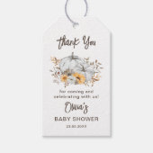 Autumn Pumpkins Baby shower Dank u Cadeaulabel (Voorkant)
