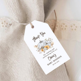 Autumn Pumpkins Baby shower Dank u Cadeaulabel