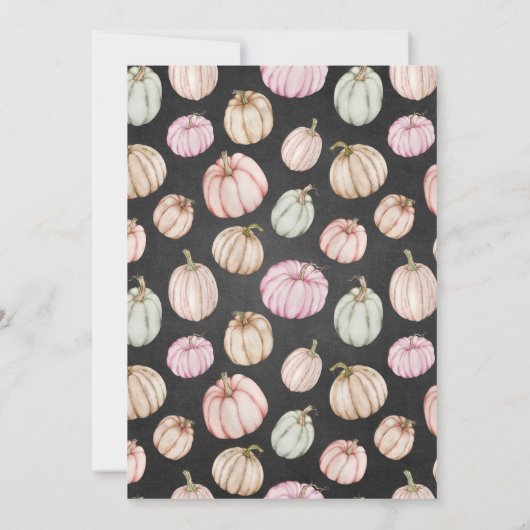 Autumn Pumpkins-Baby shower Kaart (Achterkant)