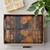 Autumn Pumpkins Black Oranje Brick Tissuepapier (Geschenk)