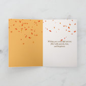 Autumn Pumpkins Bouquet Kaart (Binnen)