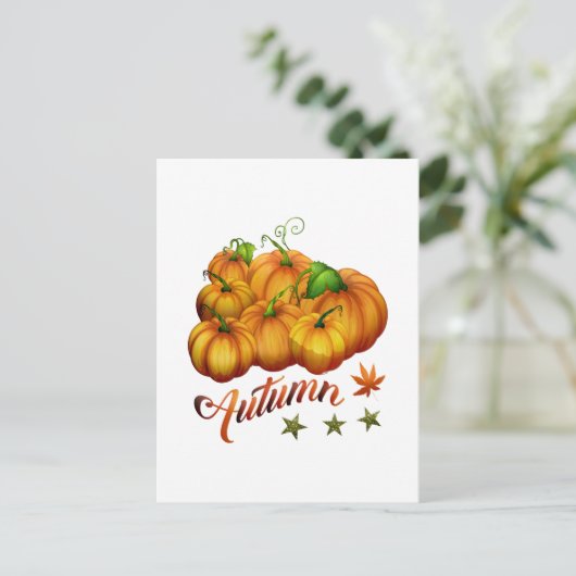 Autumn pumpkins briefkaart (Staand voorkant)