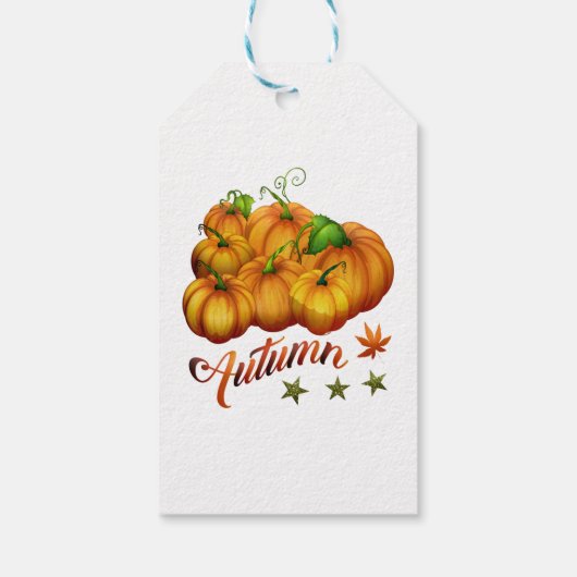 Autumn pumpkins cadeaulabel (Achterkant)