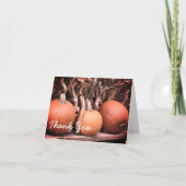 Autumn Pumpkins Corn Stalks Hartelijk dank Bedankkaart (Voorkant)