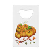 Autumn pumpkins creditkaart flessenopener (Voorkant)