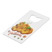 Autumn pumpkins creditkaart flessenopener (Achterkant Gekanteld)