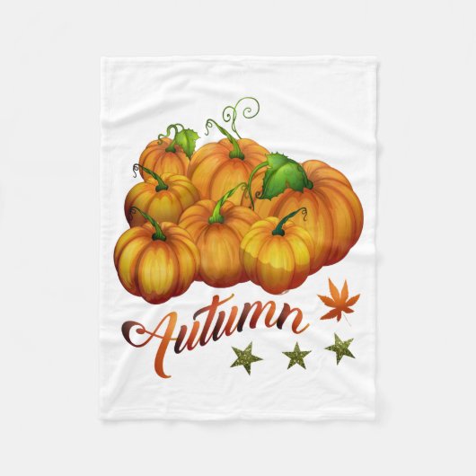 Autumn pumpkins fleece deken (Voorkant)