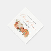 Autumn Pumpkins Florals feliciteert de heer Mrs We Servet (Hoek)