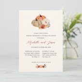 Autumn Pumpkins Flowers Elegant REHEARSAL Kaart (Staand voorkant)