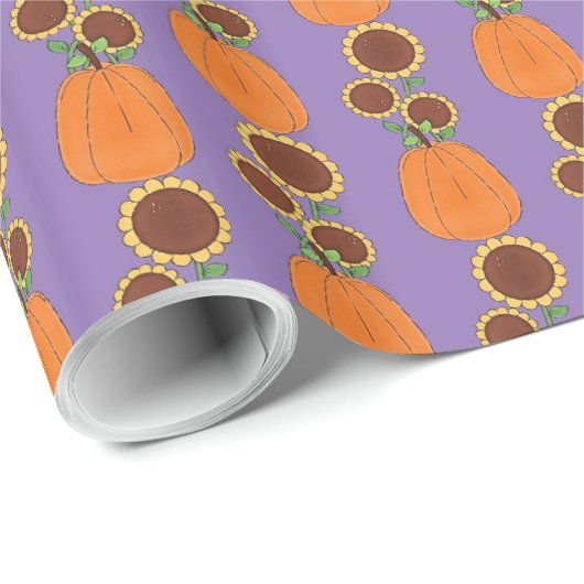 Autumn Pumpkins Gift Wrap Cadeaupapier (Rol Hoek)
