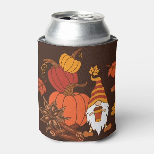 Autumn Pumpkins Gnome Spice Kaart Blikjeskoeler (Blikje Voorkant)